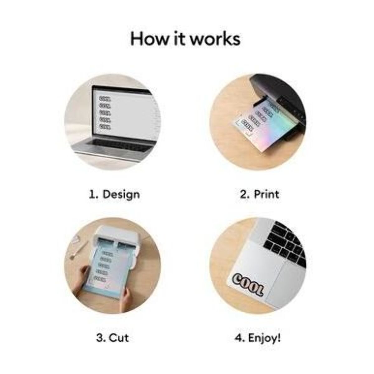 Accessoire CRICUT Printable Vinyl A4 - 10 sheets (Silver)