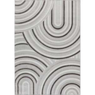 Tapis Loopin 312 gris - Motif en relief - Indoor & Outdoor