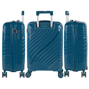 Juego De Maletas Rígidas Pp Itaca Danubio Petroleo
