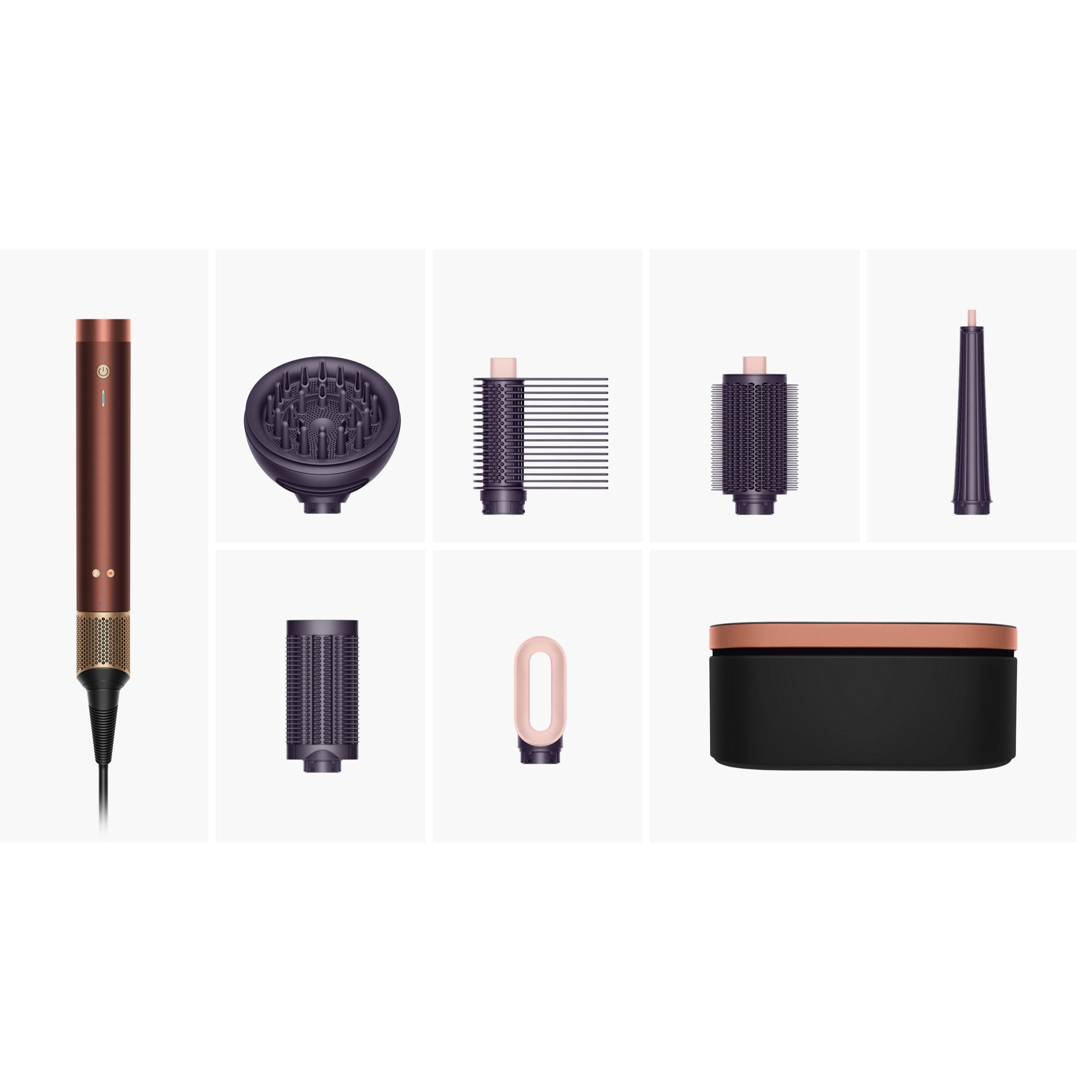 Multi-styler et sèche-cheveux Dyson Airwrap Co-anda2x™ - cheveux bouclés à frisés (Prune/Cuivré)