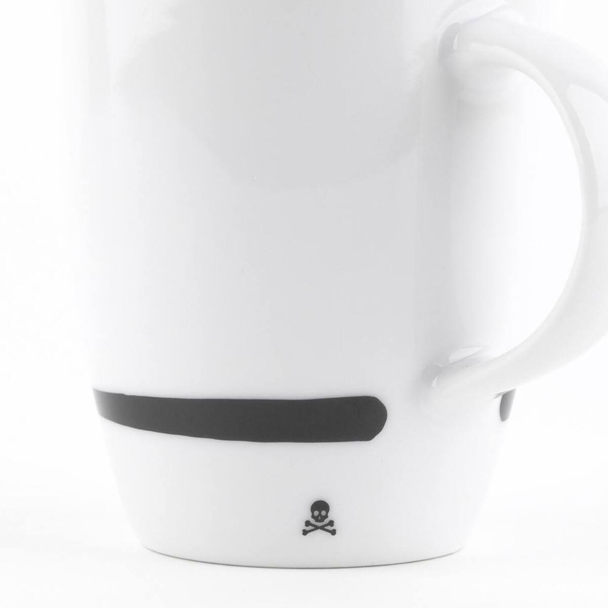 Set de 8 tazas calavera de 330ml en porcelana blanca scalpers home