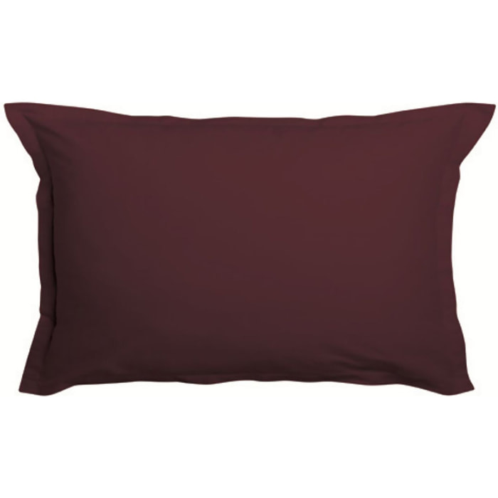 Lot de 2 taies volant plat pique grenat