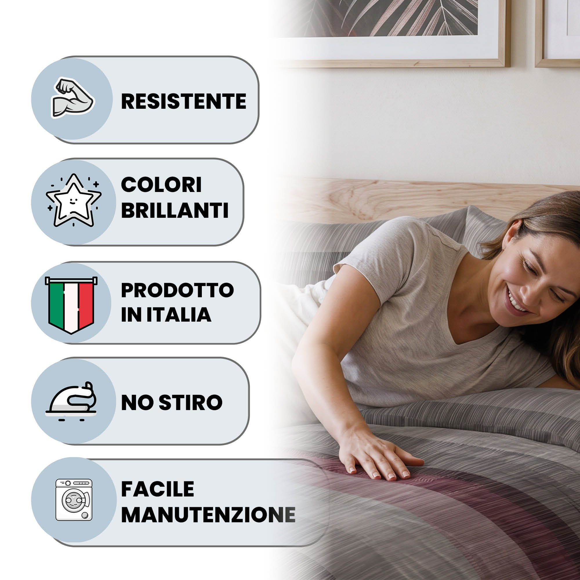 PARURE COPRIPIUMINO INFINITY - 100% Microfibra
