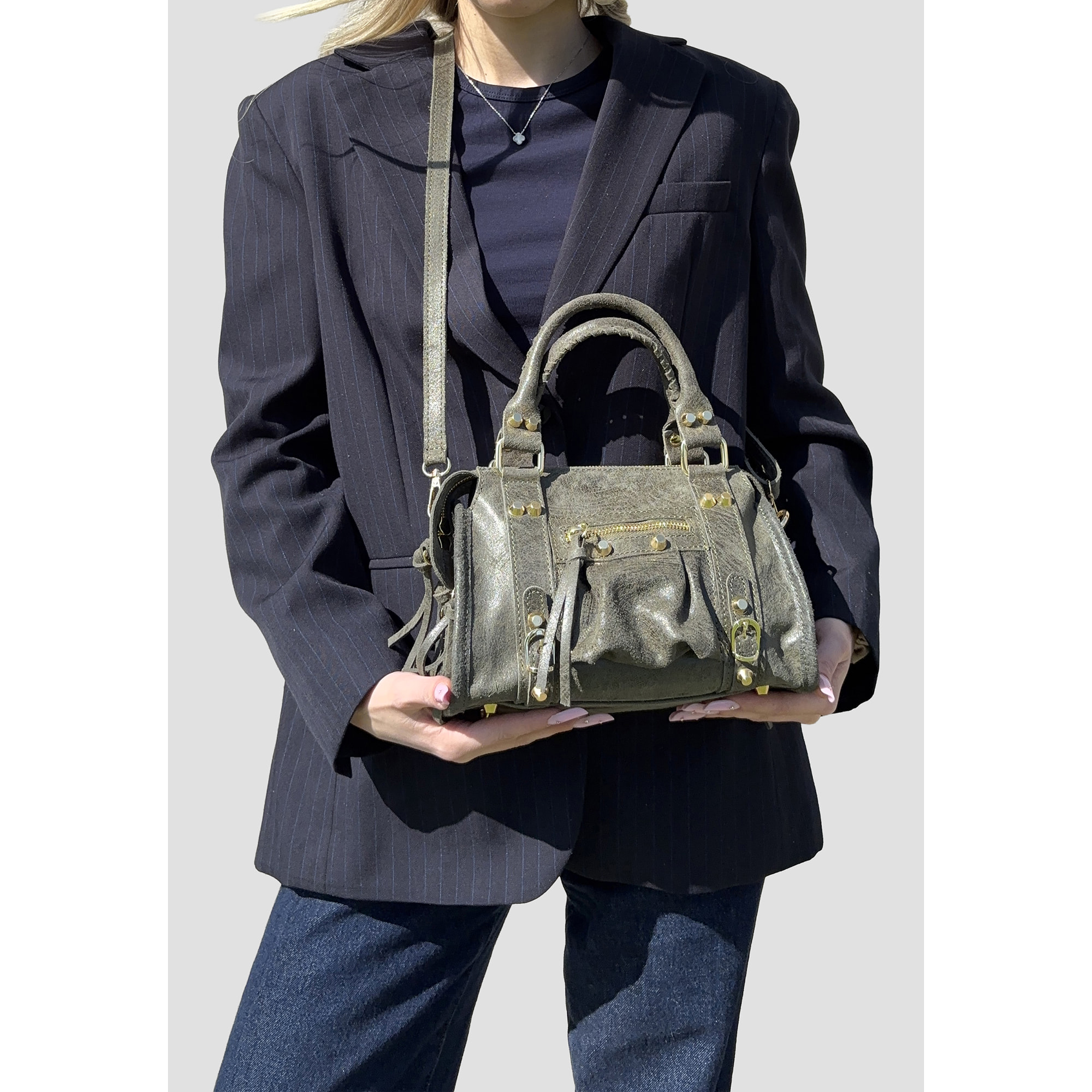 Borsetta a Mano in Vera Pelle Made in Italy