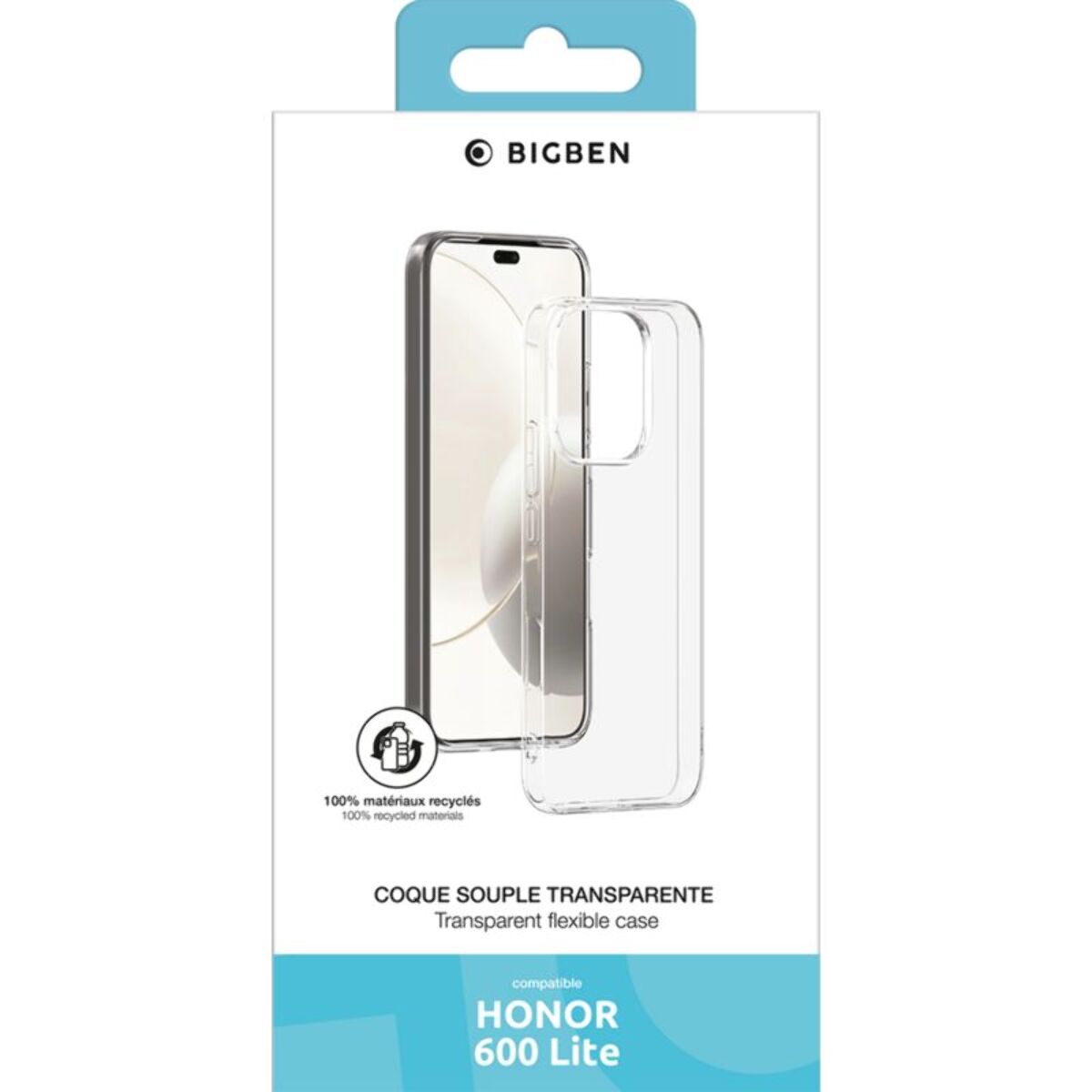 Coque BIGBEN CONNECTED silisoft transparente Honor 600 lite rec