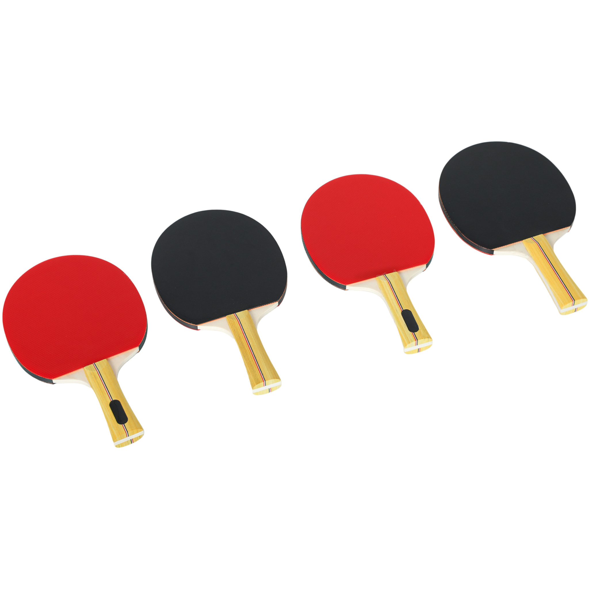 Set de 4 raquettes de tennis de table ping-pong - 8 balles, sacoche zippée de transport inclus