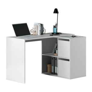 Mesa Escritorio Multiposicion 2 Puertas 120x74x77 Cm Blanco Artik
