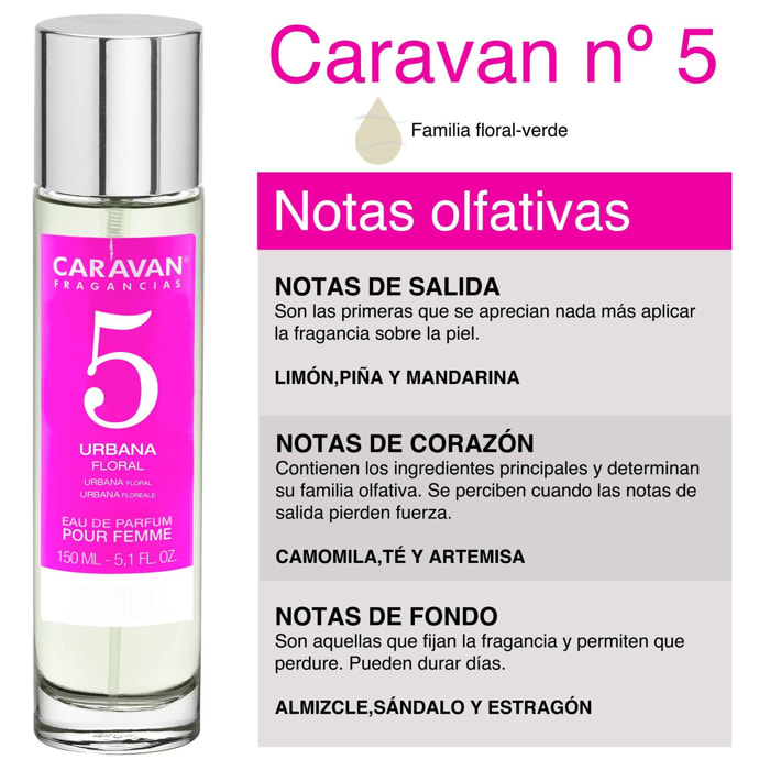 Caravan fragancias - caja de regalo con 2 perfumes nº5 de 150 ml, para mujer