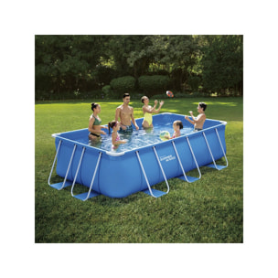 Piscine tubulaire rectangulaire "Flora" – 4 x 2 x 1 m - Bleu