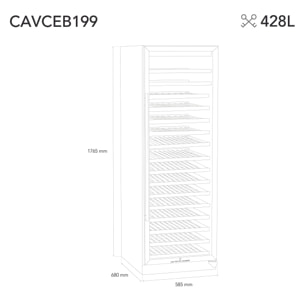 Vinoteca 199 botellas CAVCEB199 Les Petits Champs, 428L