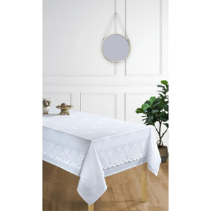 Nappe + Surnappe en dentelle ''Style Vintage'' -Blanc