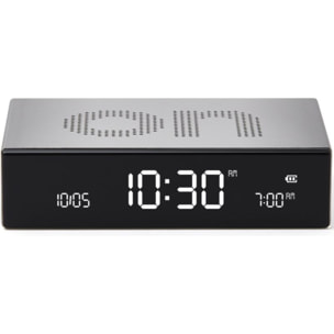 Réveil LEXON Flip Premium Rechargeable Aluminium