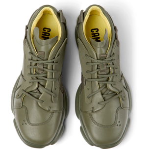 Sneakers - CAMPER Karst - Verde - Pelle liscia / Gomma
