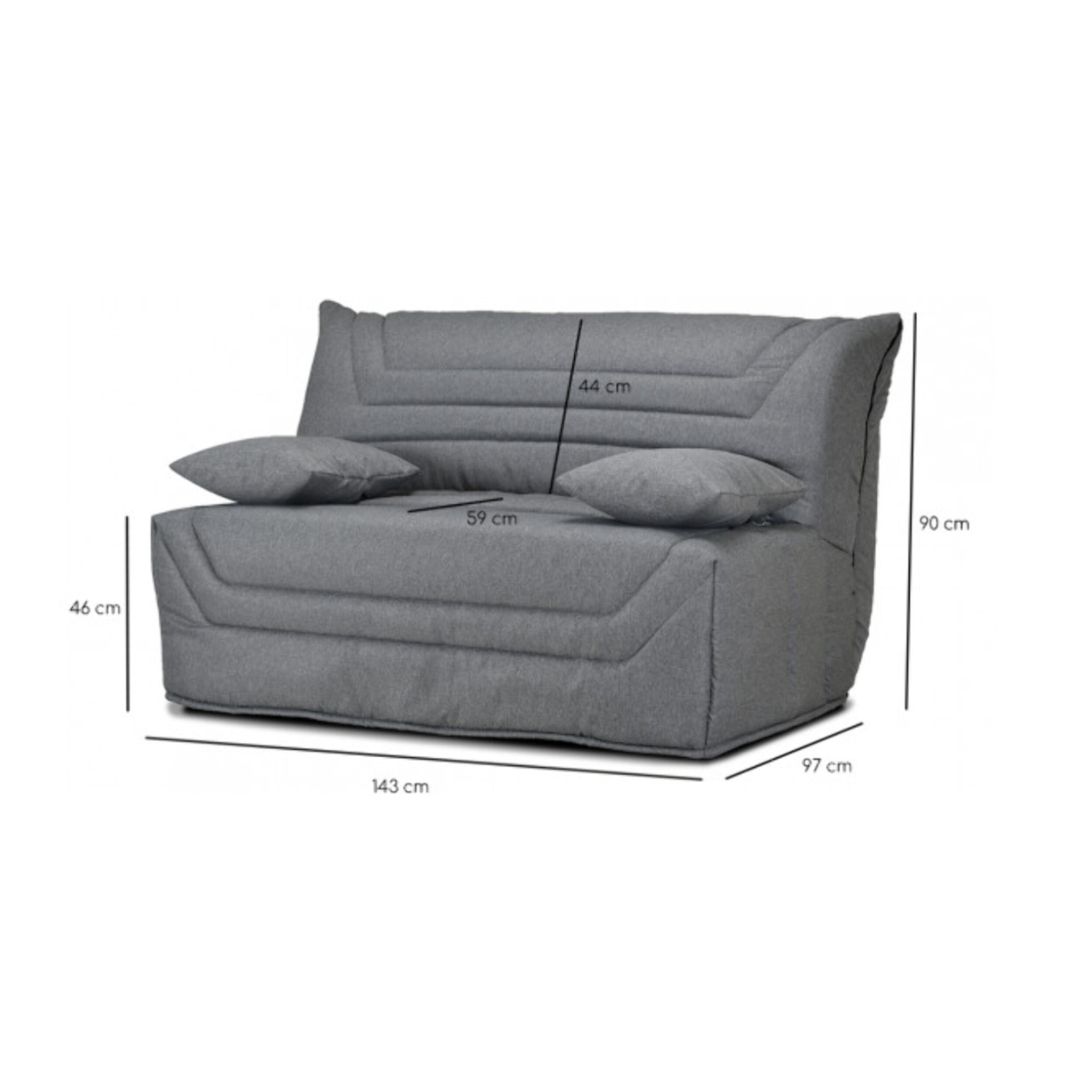 BZ banquette en tissu 140x190cm - CARAMEL