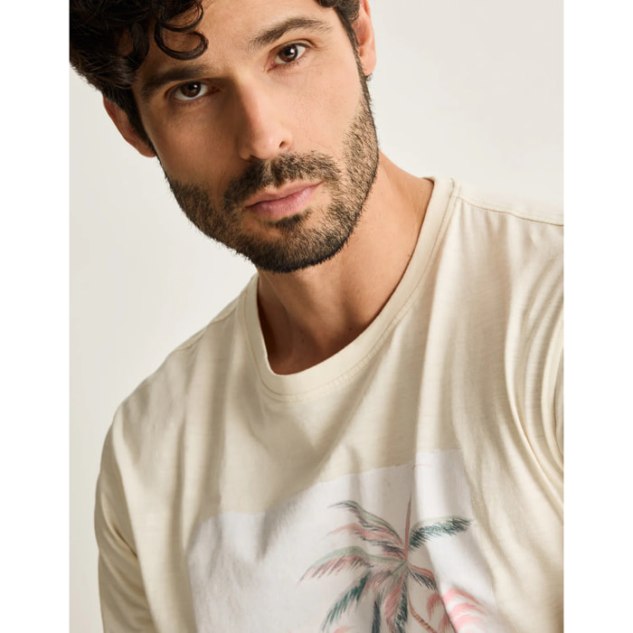 Camiseta Manga Corta Off White - Motodean