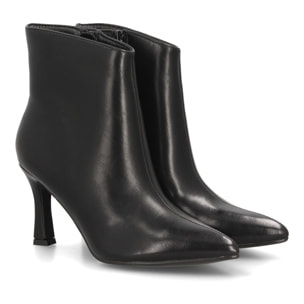 Botines de Tacón Mujer con Cremallera Lateral punta fina y tacón estilizado