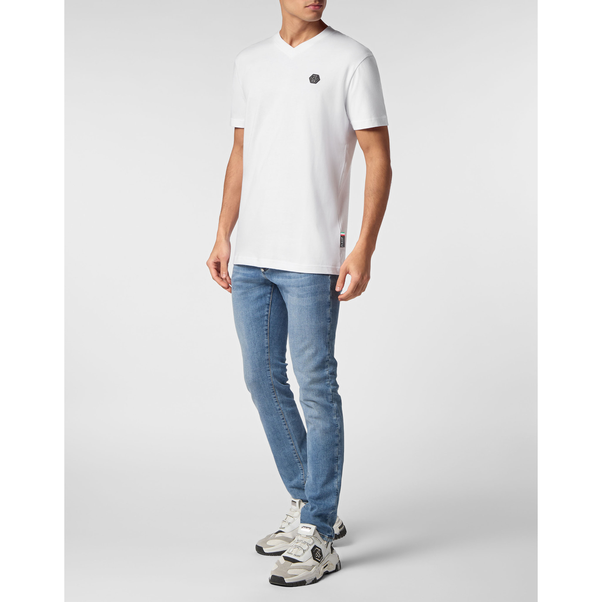 PHILIPP PLEIN T-Shirt V-Neck GOTHIC PLEIN