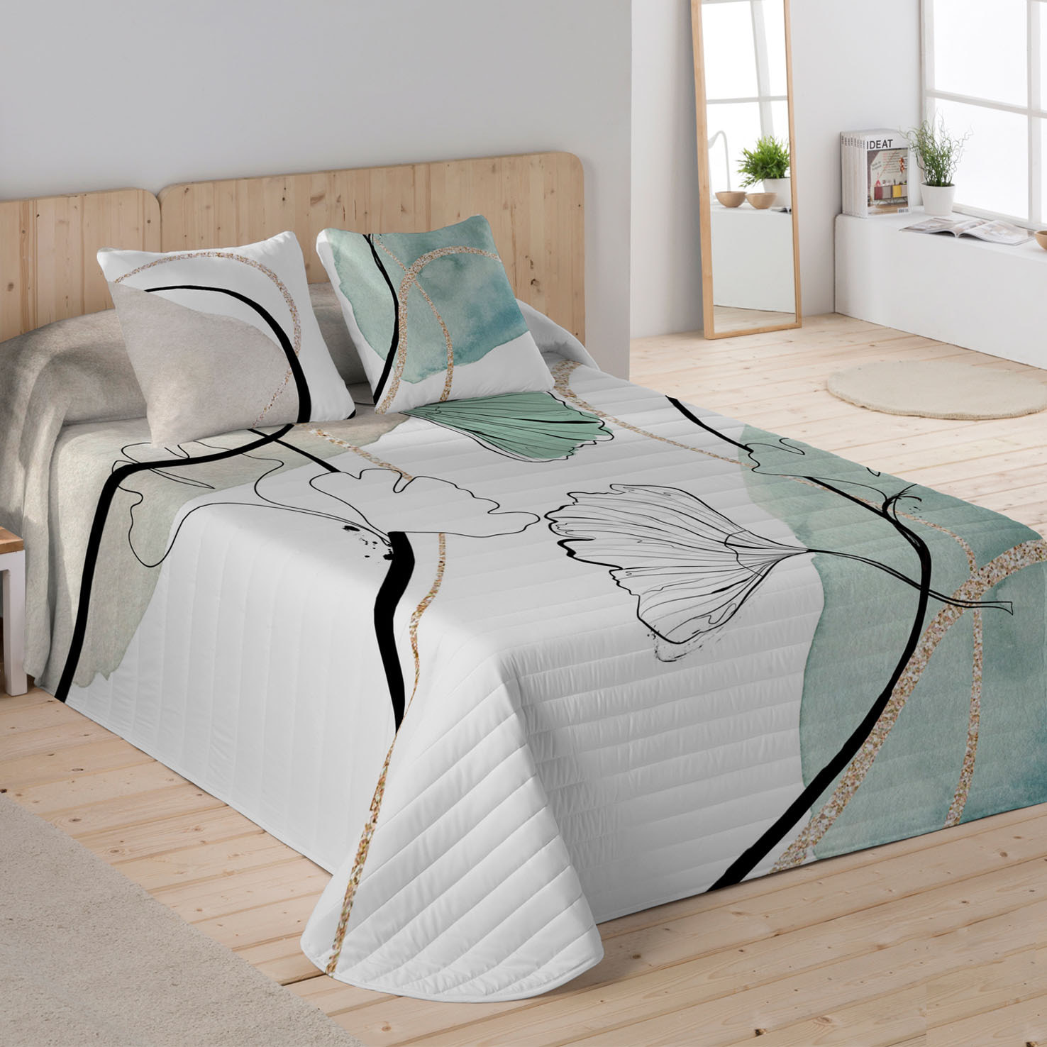 Naturals - Colcha Bouti Estampada - 100% Algodón - 70 gr/m² - Amelia