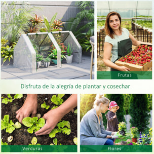 Mini Invernadero de Jardín Terraza 180x90x90 cm Tipo Caseta Tubo de Acero con 2 Ventanas Enrollables Vivero Casero para Cultivo Plantas Verduras Blanco