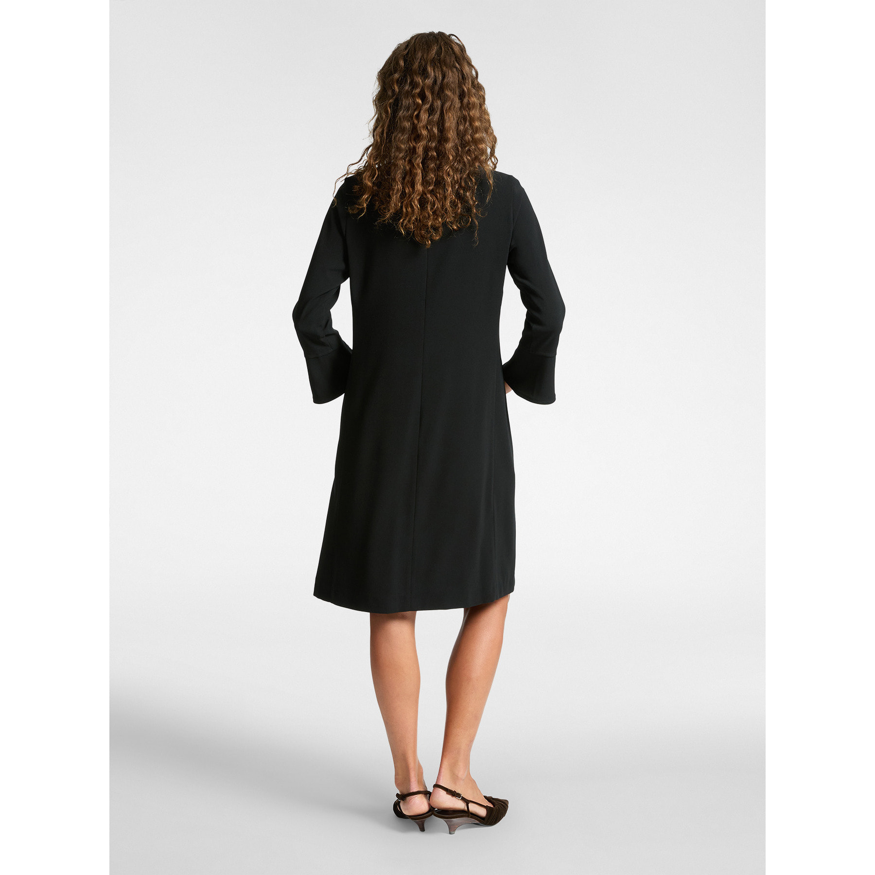 Elena Mirò - Vestido de tejido crêpe - Negro