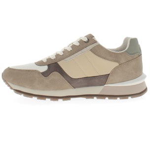 Armata di Mare Scarpe Uomo Sneakers Vintage Running con Soletta Rimovibile in Memory Foam AMU 1N944 Beige