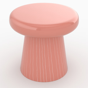 Table d'appoint ronde en métal rose D41 cm - Rosalie