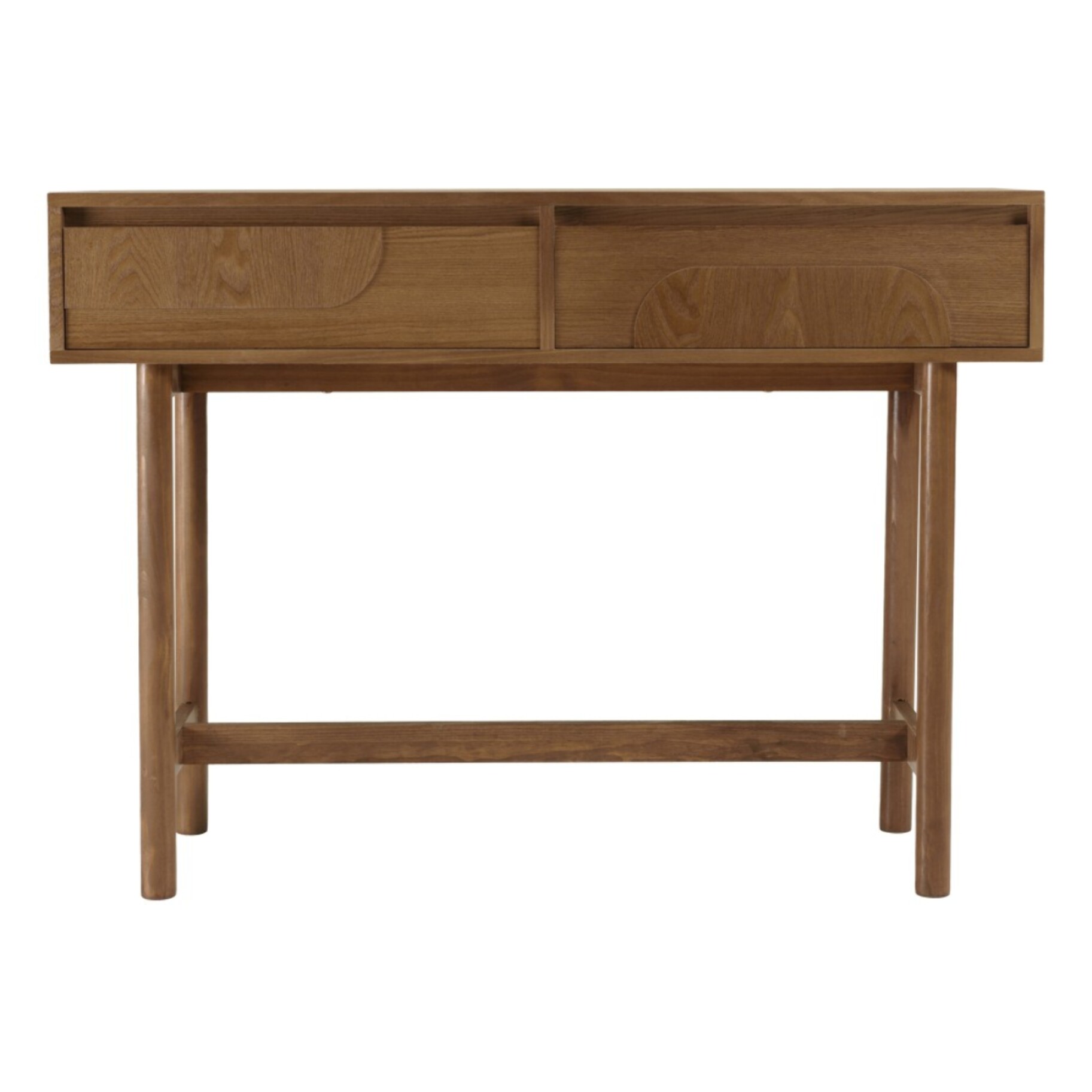 MARIO - Console couleur naturelle 2 tiroirs décor motif arrondi