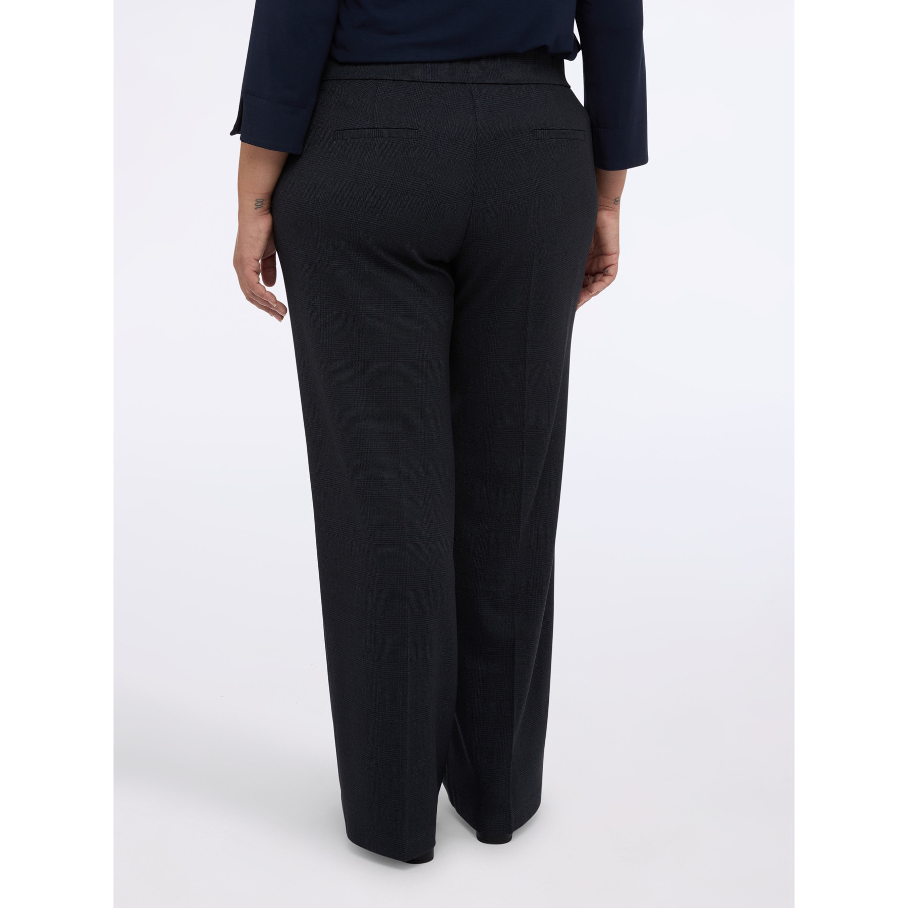 Fiorella Rubino - Pantalones new regular con pliegue planchado - Azul