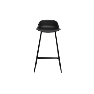 Tabourets de bar design noirs H65 cm (lot de 2) ELLA