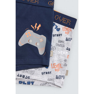 Confezione da 2 boxer da bambino "Game Over"