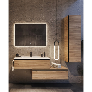 MOBILE DA BAGNO ZEFIRO 100 PORO NOCE- 7 PEZZI