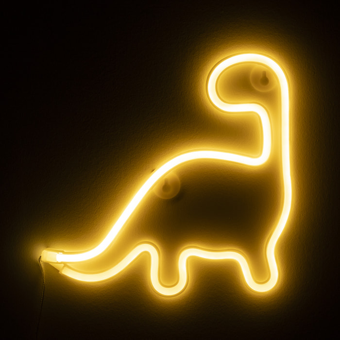 Neon pendente giallo caldo, design Dyno.