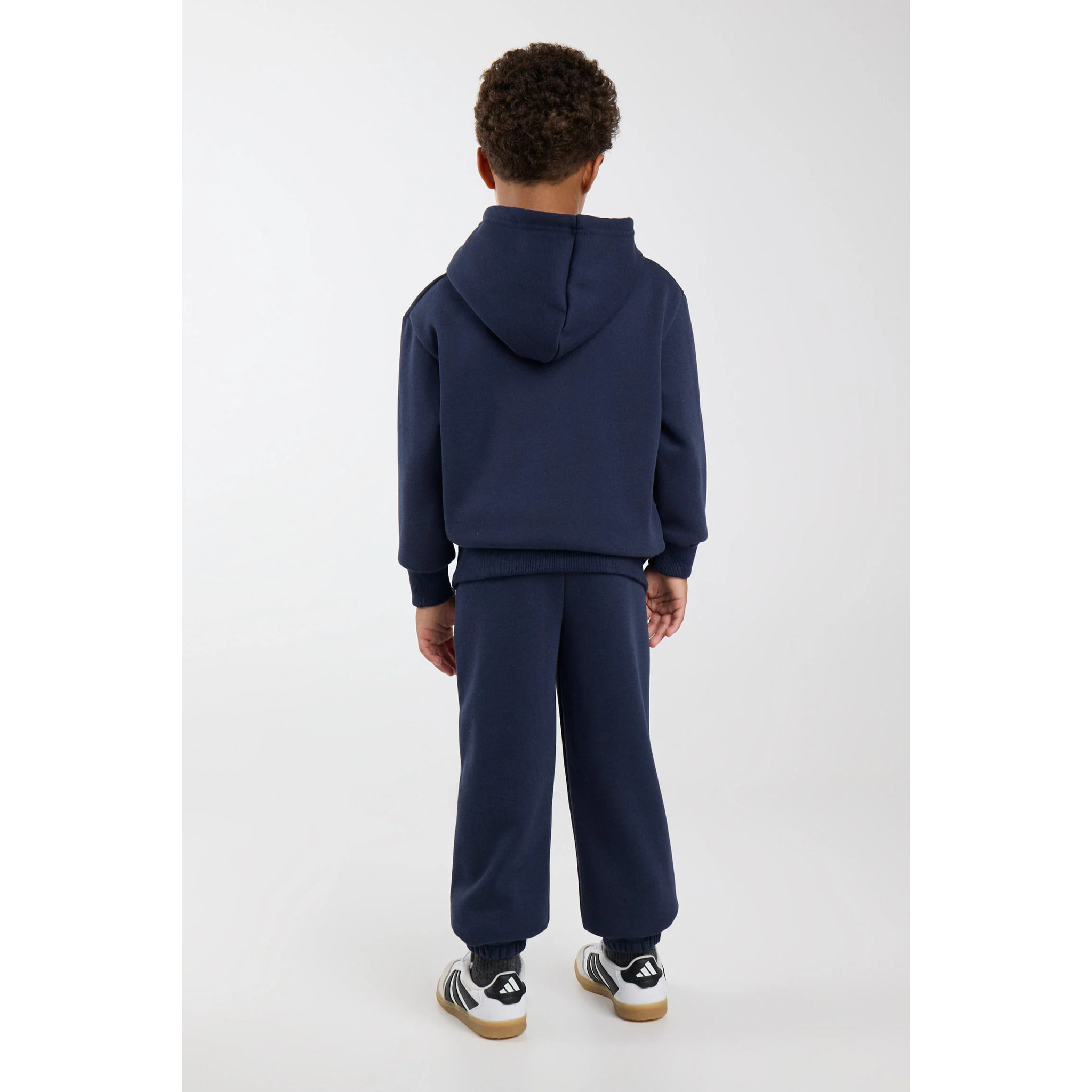 Chándal deportivo de niño afelpado sudadera y jogger ancho marino