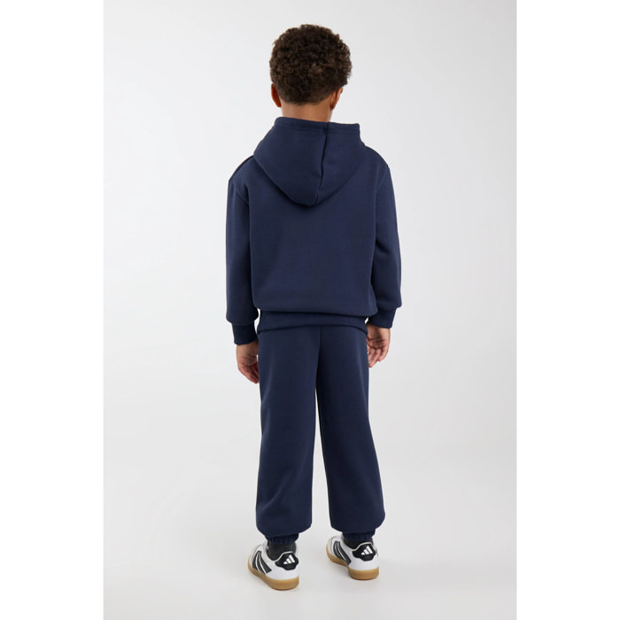 Chándal deportivo de niño afelpado sudadera y jogger ancho marino
