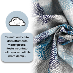COPRIPIUMINO FANTASY, 100% Microfibra, No Stiro - SOFFIONI BLU