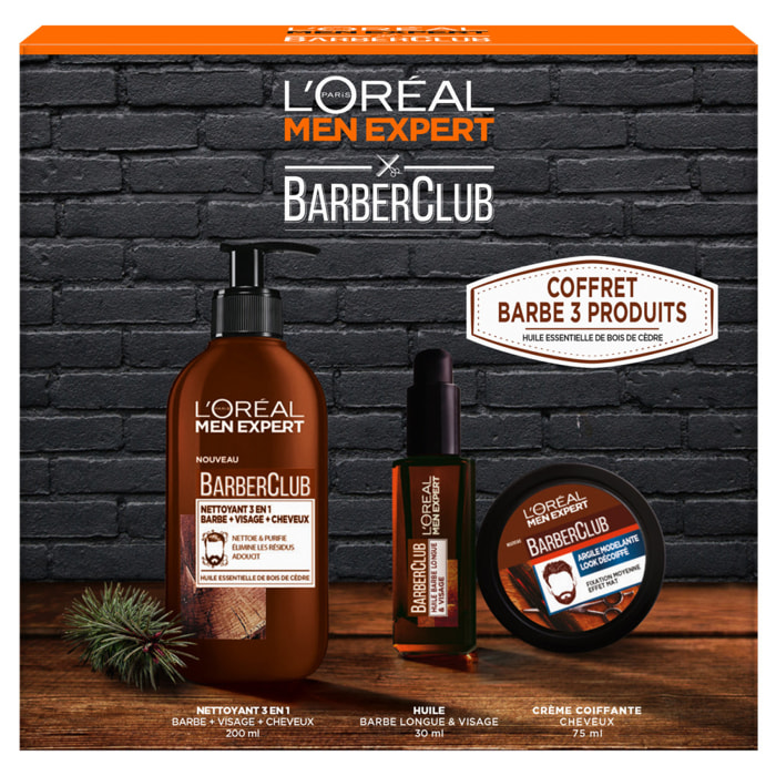 L'Oréal Men Expert Barber Club Coffret Barbe 3 produits