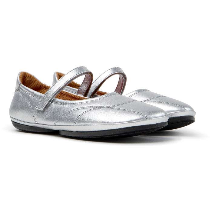 Bailarinas - CAMPER Right Nina - Plateado - Piel lisa