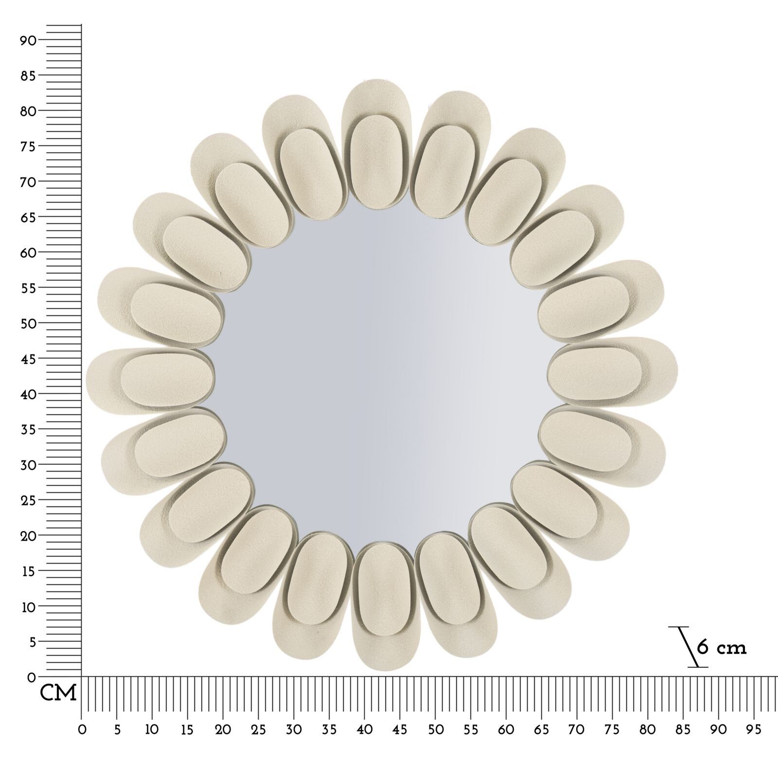SPECCHIO DA MURO DUNE DOUBLE CM Ø 85X6 (MISURA SPECCHIO CM Ø 50)
