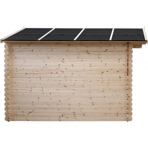 Abri de jardin en bois 14m² "Oz" - 388 x 298 x 225 cm - 28 mm