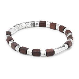 Pulsera MADERADO PLATEADO XXL
