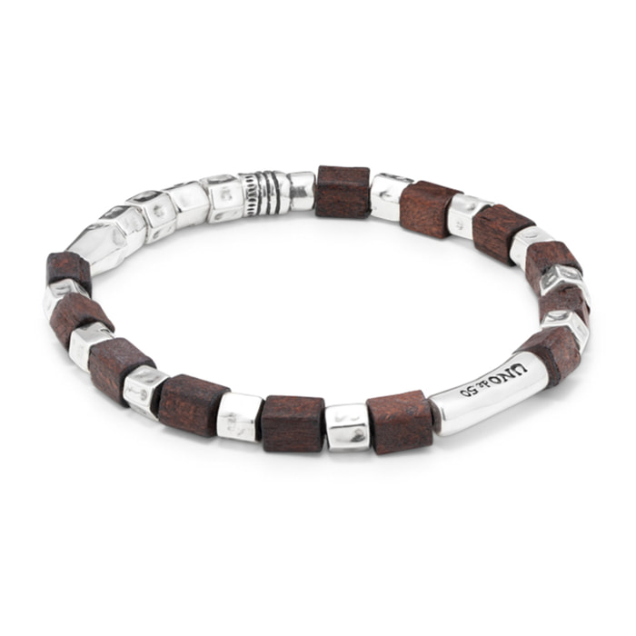 Pulsera MADERADO PLATEADO XXL