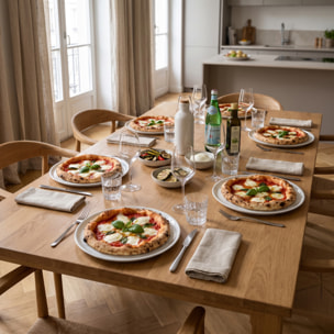Set piatti pizza in porcellana - Bianco
