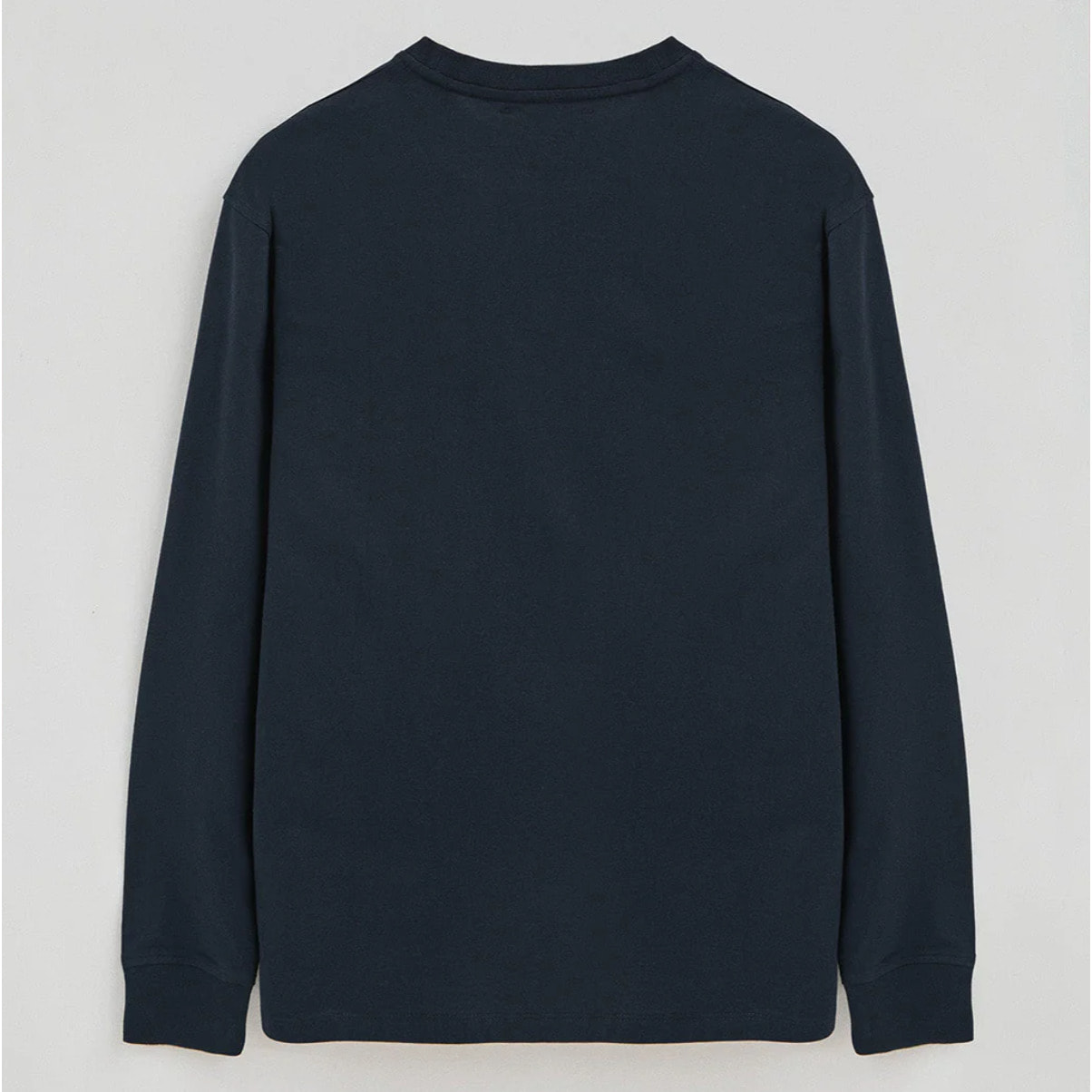 Pack uomo con tre magliette a maniche lunghe in nero, blu marino e bianco con ricamo Rigby Go