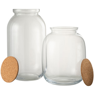 J-Line pot de conservation Roxy - verre - transparent - large