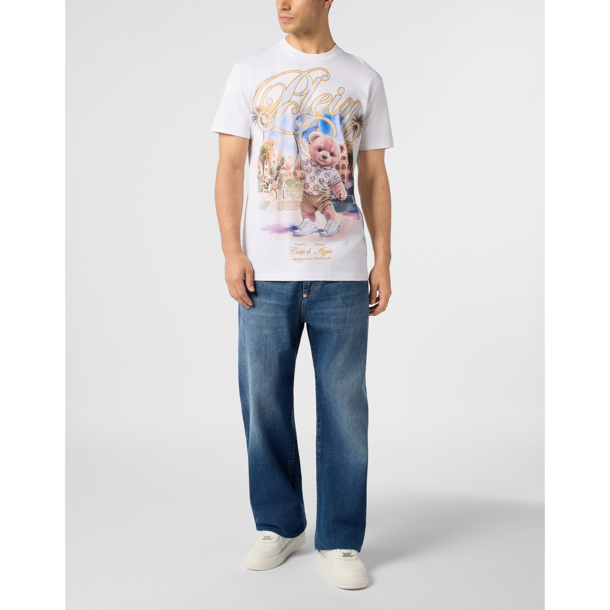 PHILIPP PLEIN Round Neck T-Shirt Teddy Tennis