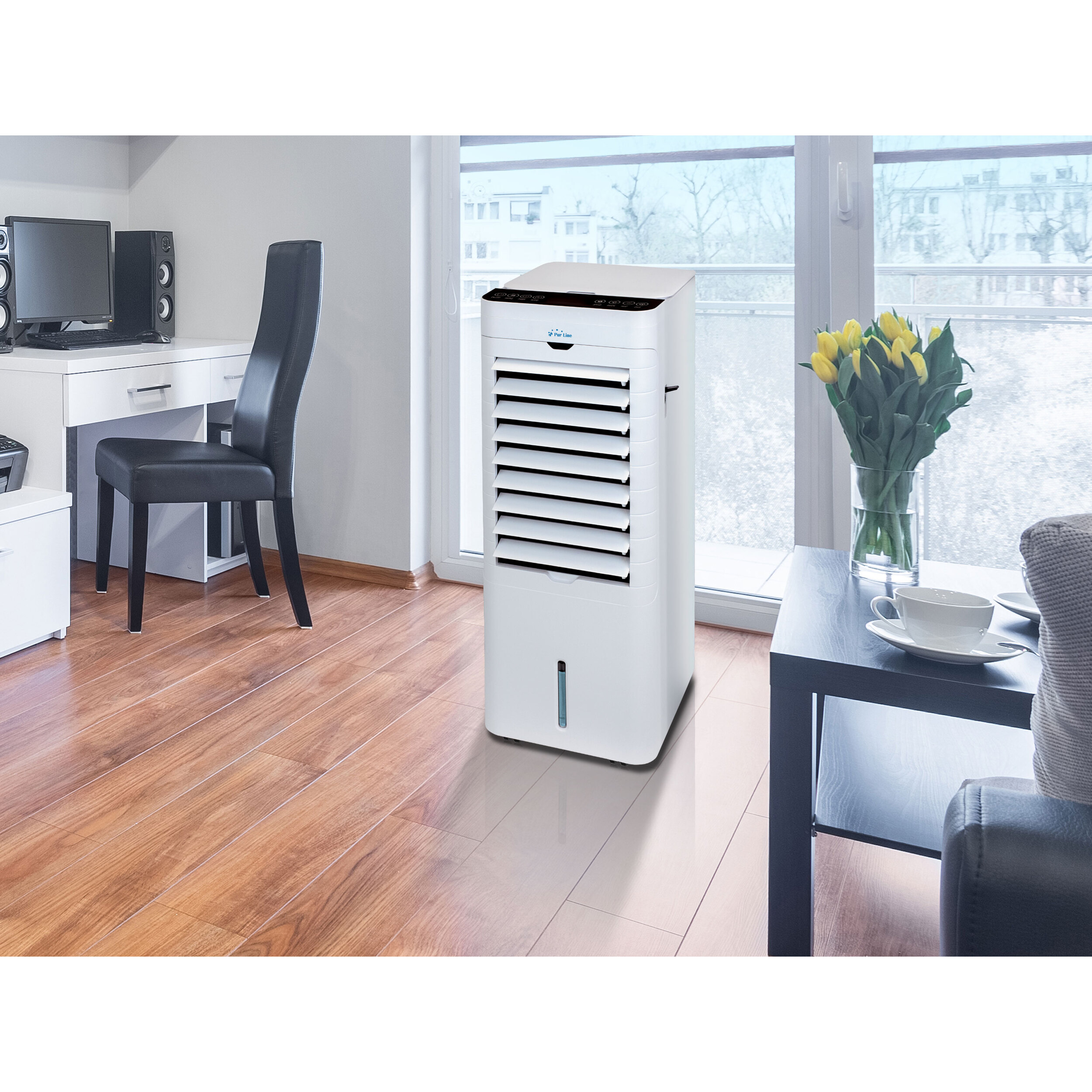 Raffrescatore evaporativo Rafy96/ con funzione riscaldamento, bianco, 75 W freddo/ 2000 W caldo, timer, Purline.