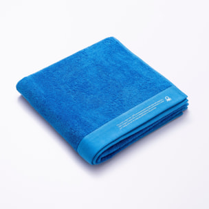 Juego de 2 toallas 50x90cm + 70x140 cm algodón orgánico 450gsm azul