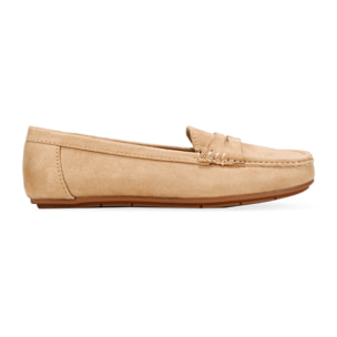Mocasines beige planos con antifaz