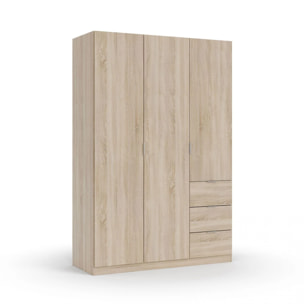 Armario LCX 3 puertas 3 cajones Roble Canadian