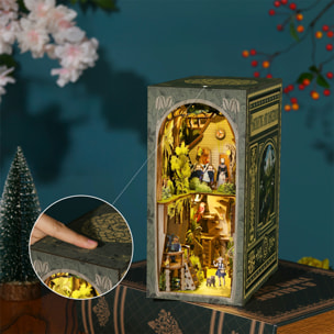 La aventura de Dorothy. Book Nook de madera, diseño 3D realista con gran detalle, cubierta y luces led. 250 piezas.